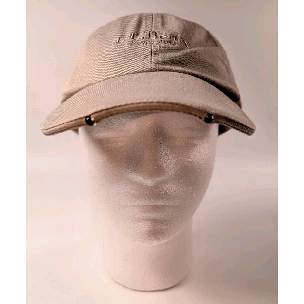 L.L. Bean Pathfinder Lighted Led 100% Cotton Hat Khaki Adjustable Headlamp Hat View 3